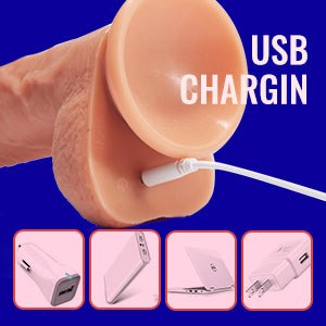 8.3-Inch 4 in 1 Thrusting Rotation Vibrating Heating Lifelike Dildo