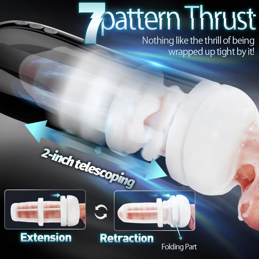 CLIMAXJOY 7 Auto-Thrusting Dashing Button Real-Feel Stroker Masturbation Cup