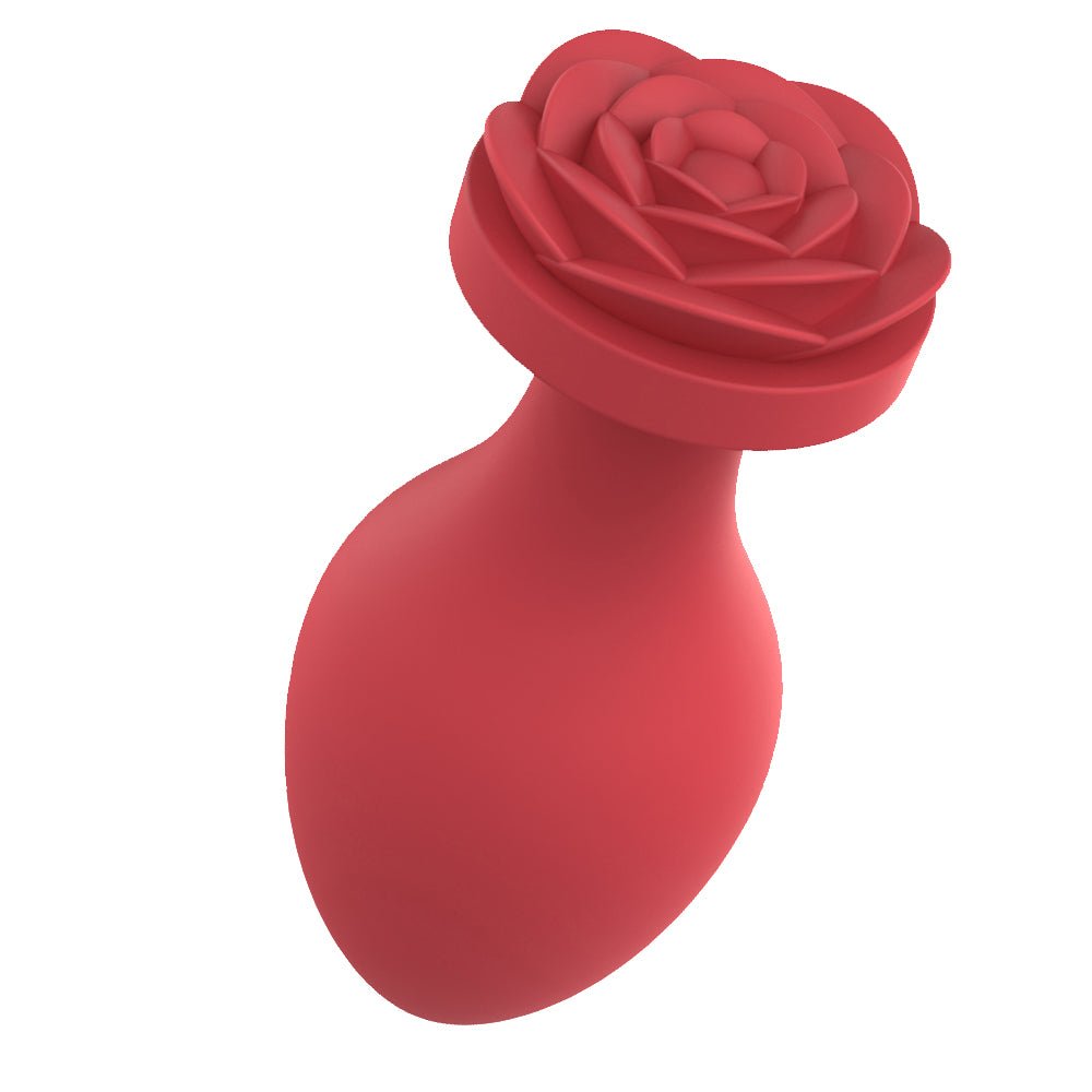 Red Rose Anal Plug Vibrator & Anal Massager - Three Sizes