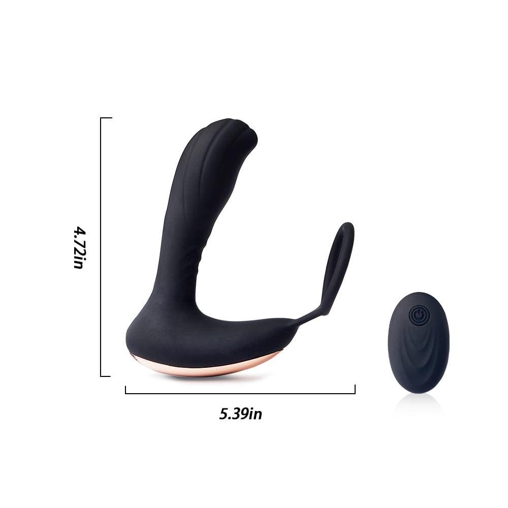 Remote Control 7-Frequency Vibration Prostate Stimulator with Penis Ring