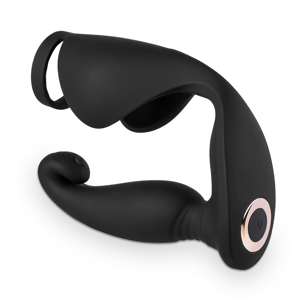 CLIMAXJOY Versatile Vibrating Remote Control Cock Ring Butt Plug Prostate Massager