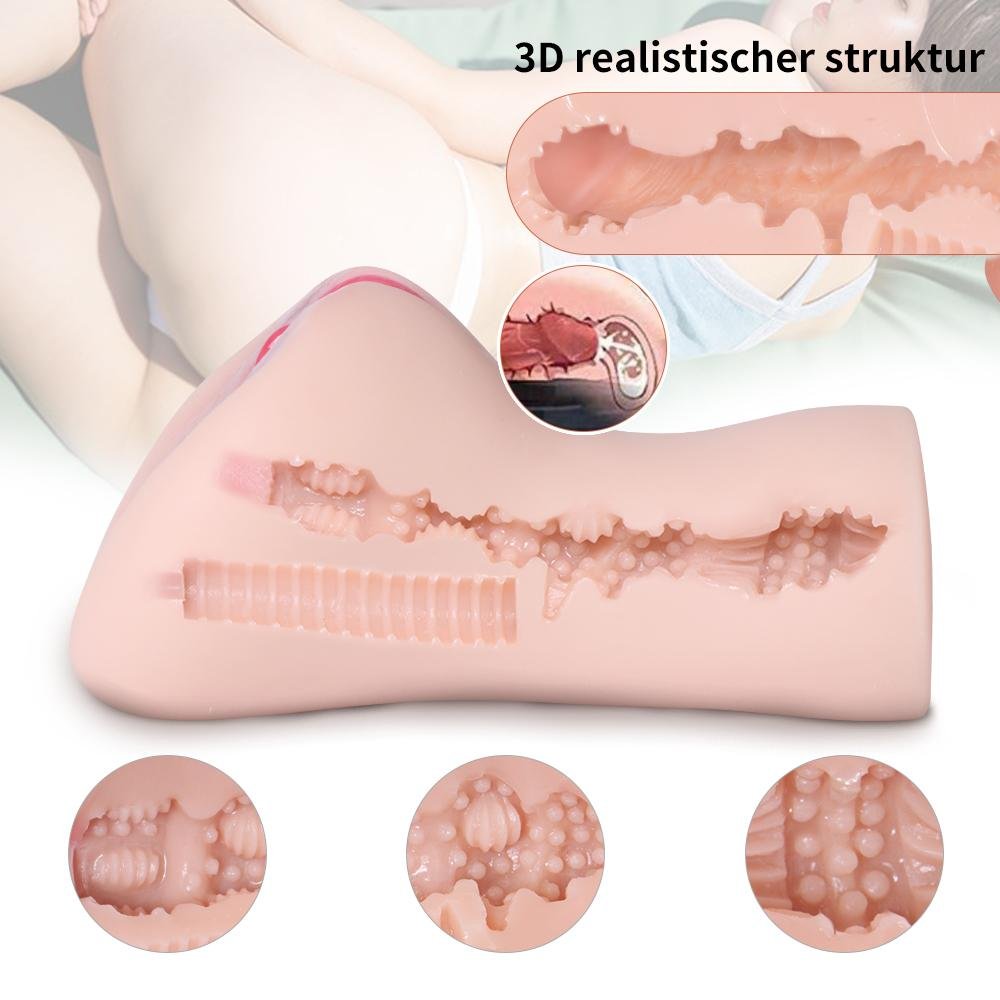 6.23'' 3D Texture Realistic Clitoris Pocket Pussy Stroker