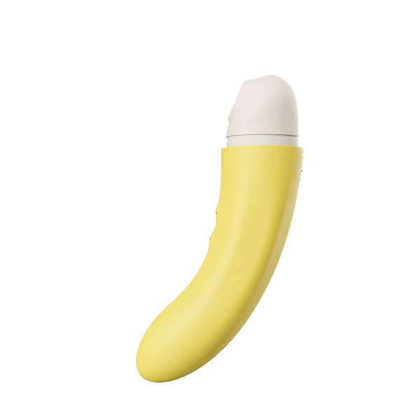 Banana G-spot vaginal stick clit sucking vibrator