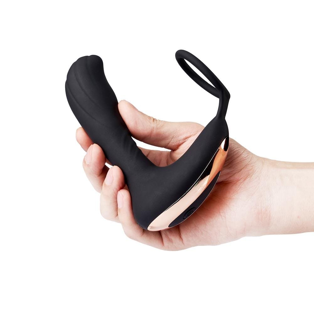 Remote Control 7-Frequency Vibration Prostate Stimulator with Penis Ring