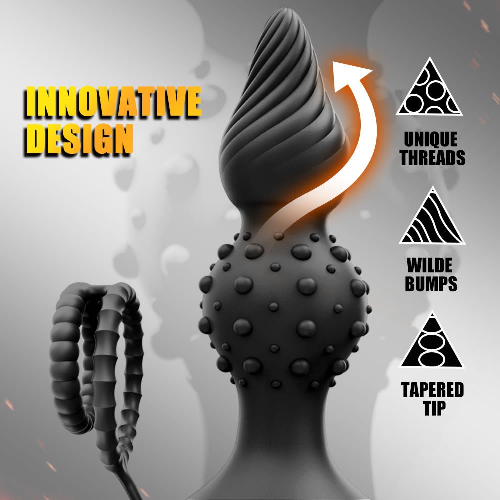 Remote Control Vibration Penis Ring 2-in-1 Anal Plug