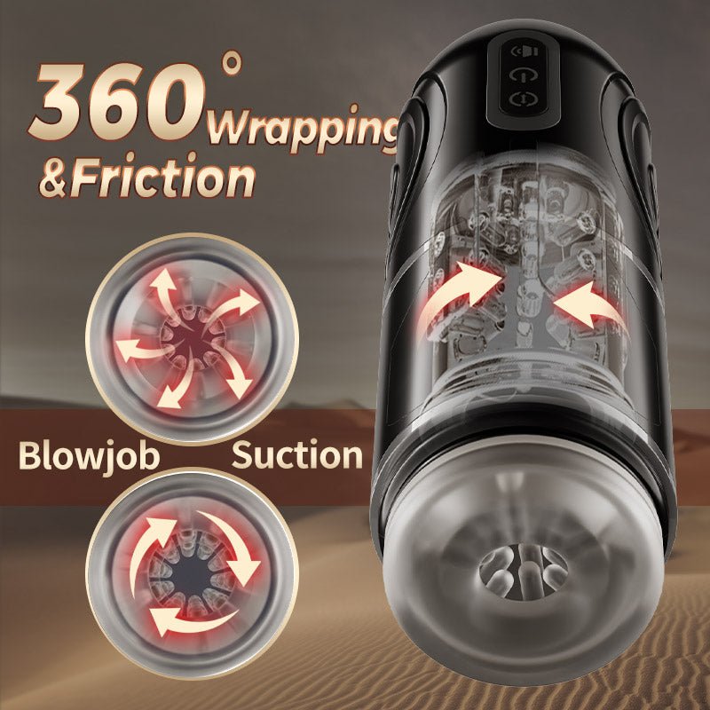 Chainsaw - 7 Thrusting Rotation Male Masturbator with Suction Base