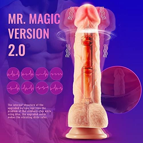 8.3-Inch 4 in 1 Thrusting Rotation Vibrating Heating Lifelike Dildo