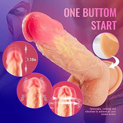 8.3-Inch 4 in 1 Thrusting Rotation Vibrating Heating Lifelike Dildo