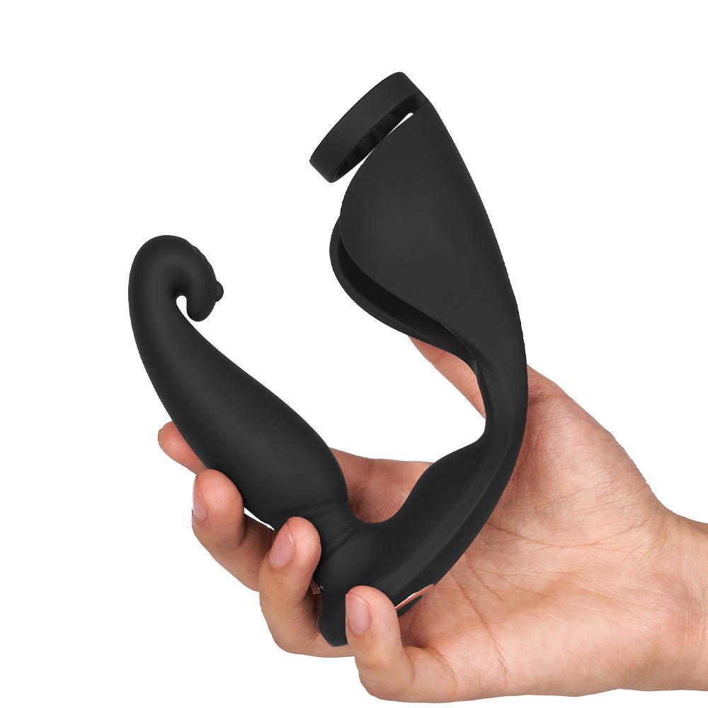 CLIMAXJOY Versatile Vibrating Remote Control Cock Ring Butt Plug Prostate Massager