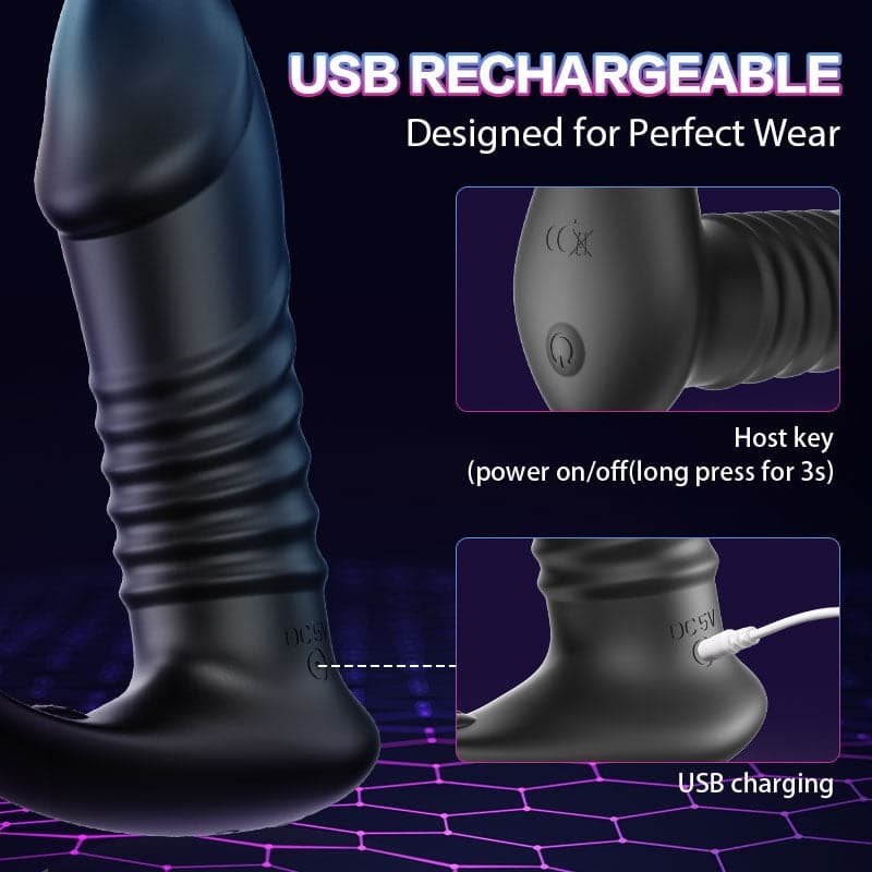 Vibrating Prostate Massager With Penis Ring —— Triple Stimulation