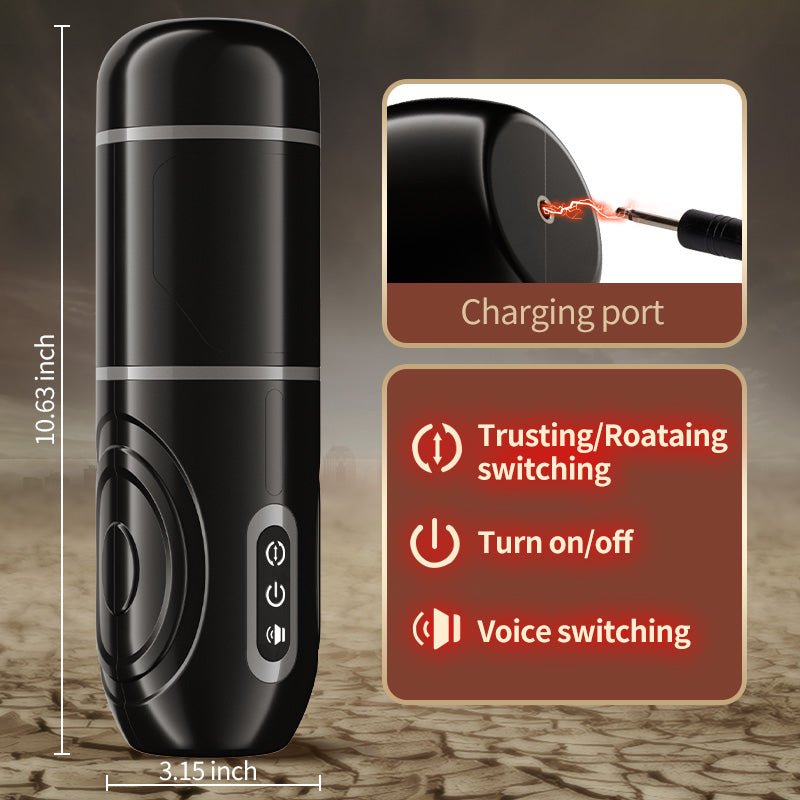 Chainsaw - 7 Thrusting Rotation Male Masturbator with Suction Base