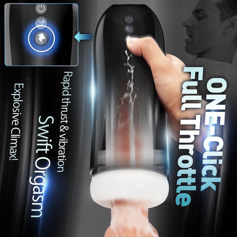 CLIMAXJOY 7 Auto-Thrusting Dashing Button Real-Feel Stroker Masturbation Cup