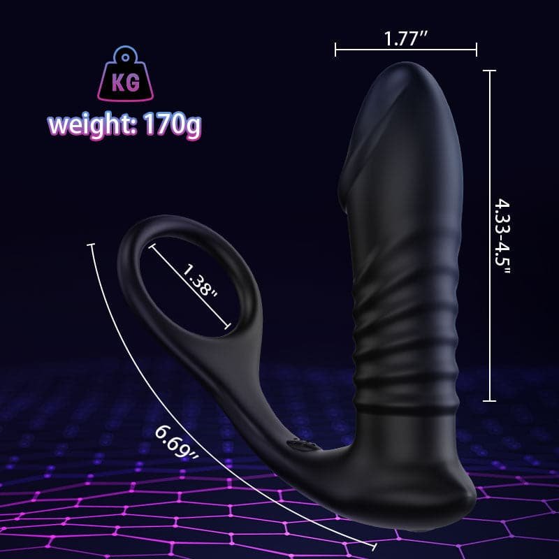 Vibrating Prostate Massager With Penis Ring —— Triple Stimulation