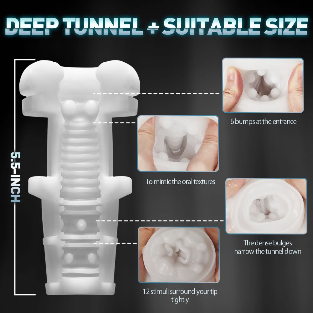 CLIMAXJOY 7 Auto-Thrusting Dashing Button Real-Feel Stroker Masturbation Cup