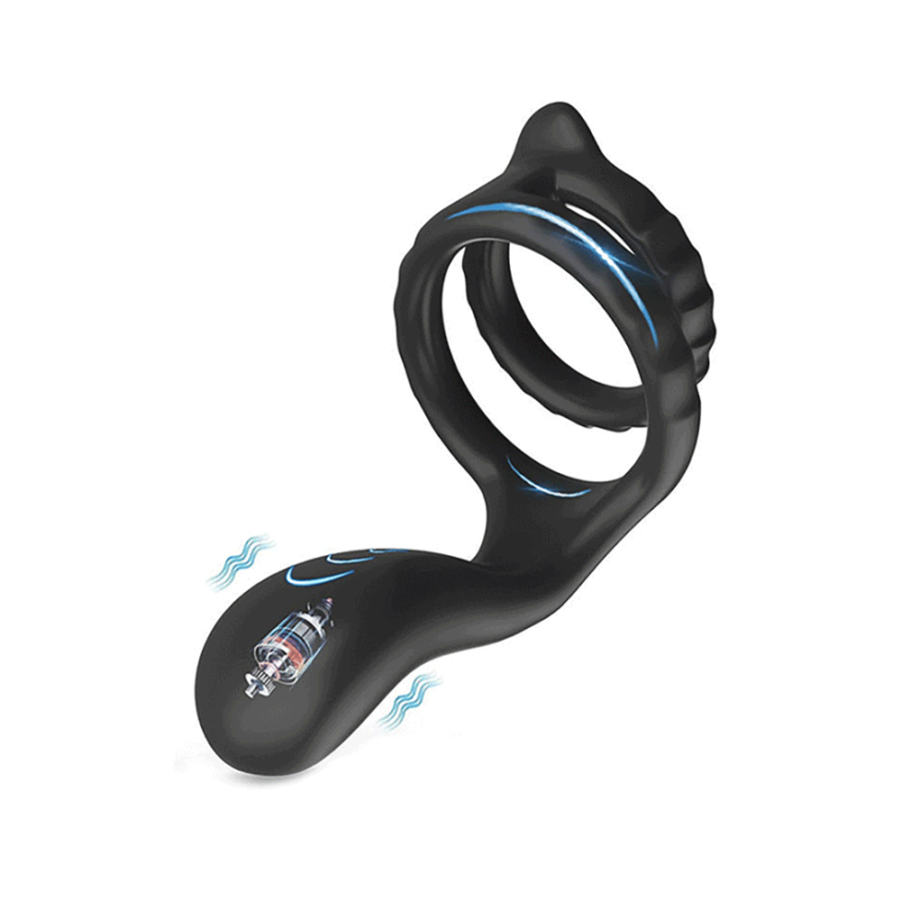 Men's 10 Speed Vibrating Cock Ring Penis Massager