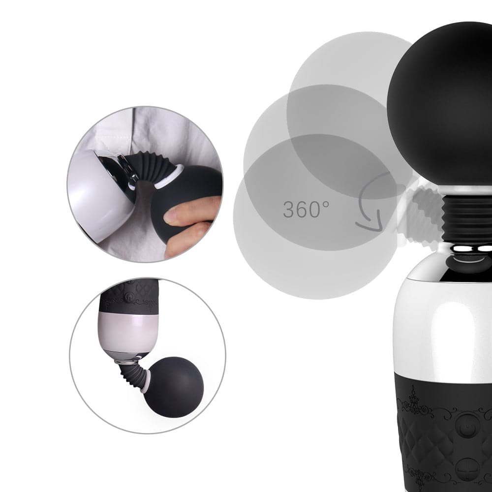Black and white AV vibrator 7 vibration modes 4 frequency intensities