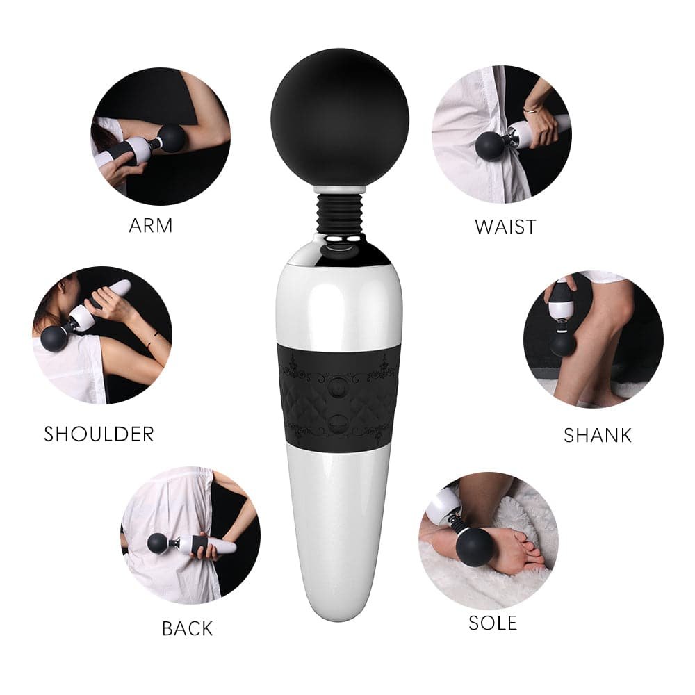 Black and white AV vibrator 7 vibration modes 4 frequency intensities