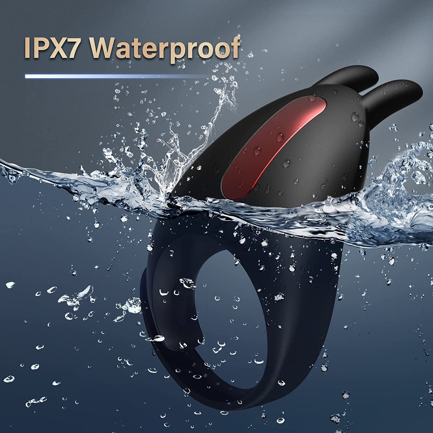 7 Vibration Modes Adjustable Cock Ring Sex Toys For Men