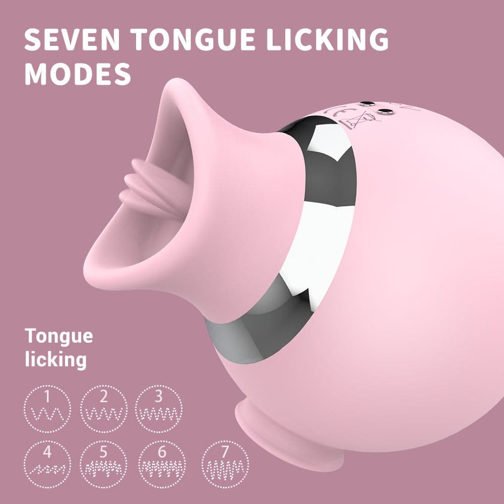 2 in 1 tongue licking and sucking small octopus G-spot masturbator - 7 kinds of vibration mode
