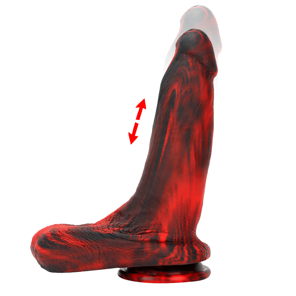 Mixed color liquid silicone simulation penis anal plug anal dildo