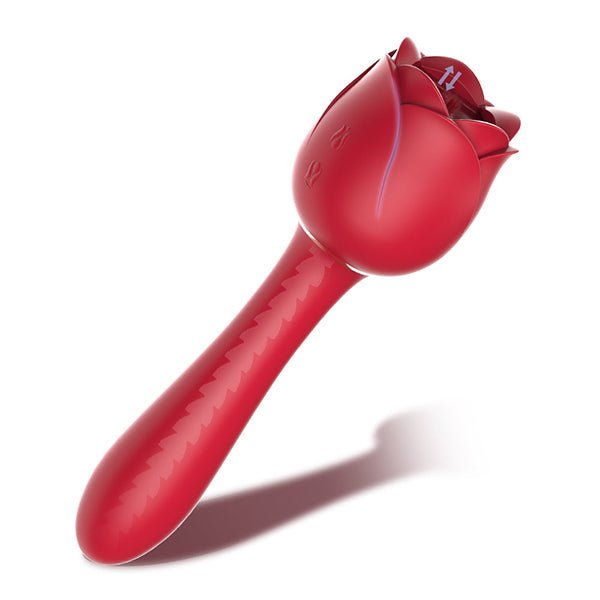 2 in 1—9 Vibration Rose Vibrator Breast Stimulator Clitoral G-spot Stimulator