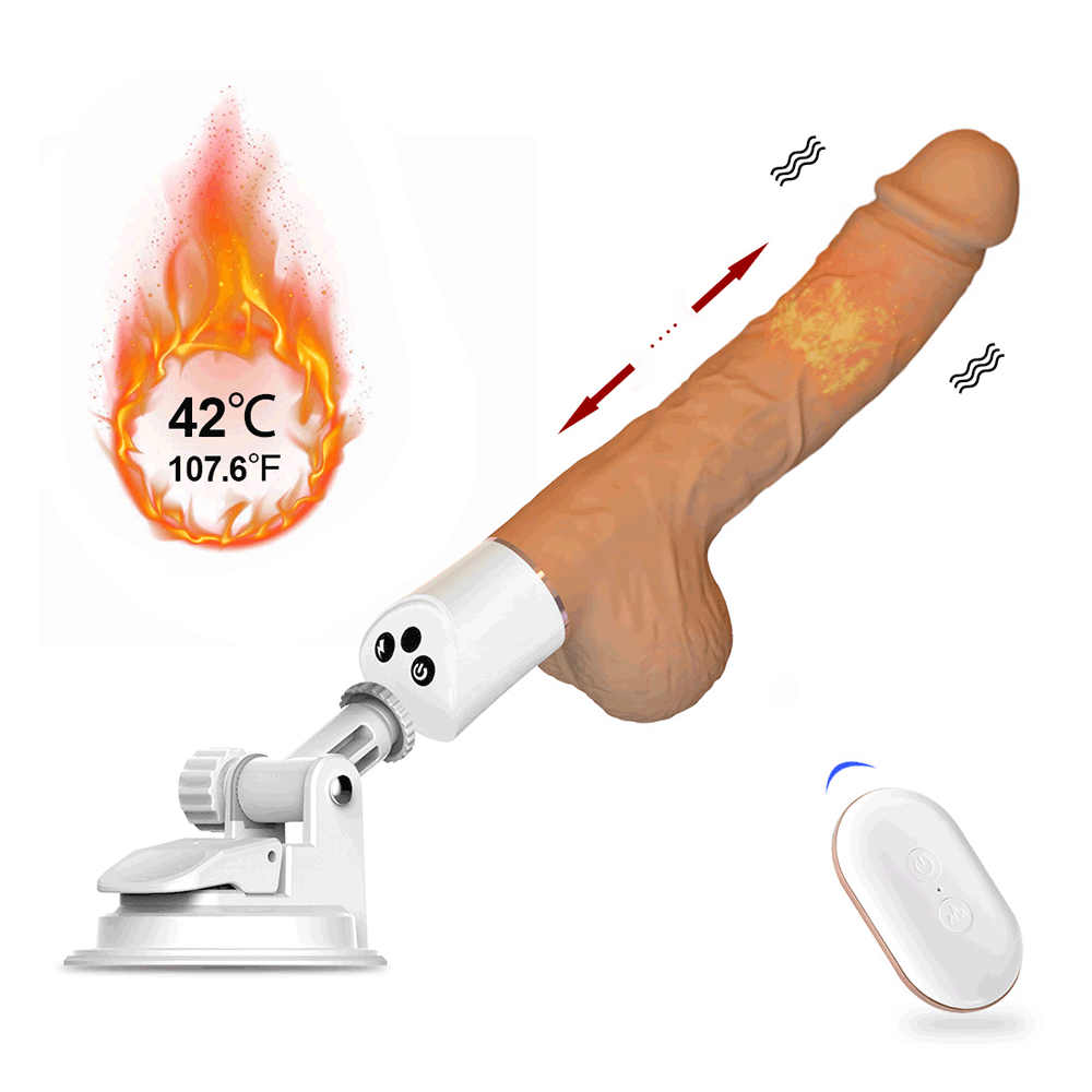 Pirate - Mini Portable Sex Machine with Heating Dildo Vibrator (Remote Control)